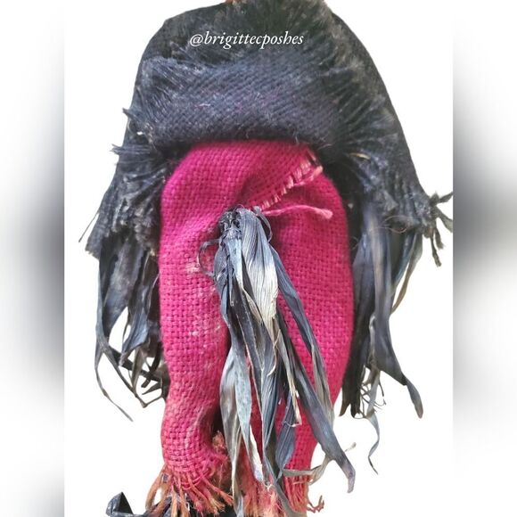 FALL THANKSGIVING HALLOWEEN 14" in. if Sitting, Scarecrow Straw Doll - Picture 7 of 11